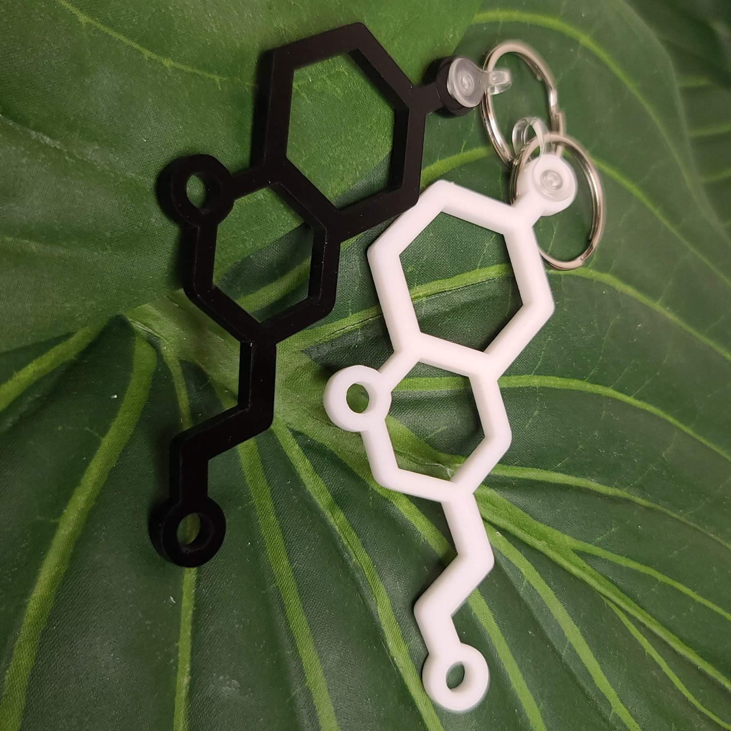 Serotonin Molecule Keychain