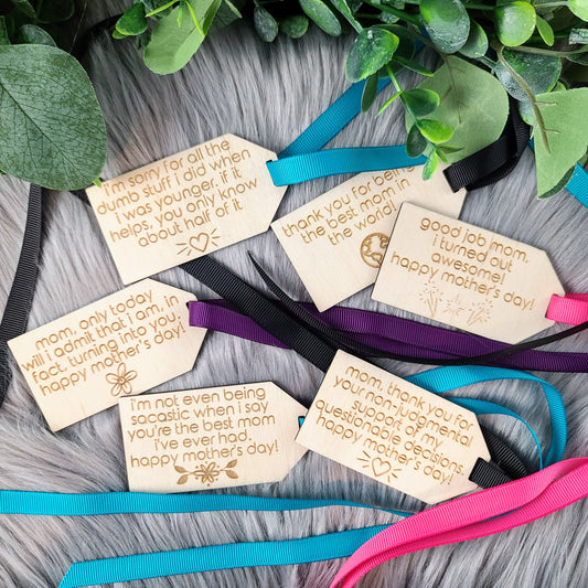 Wood Gift Tags - Laser Engraved