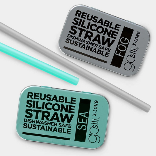 Extra Long Reusable Silicone Straw - GoSili 2 Pack