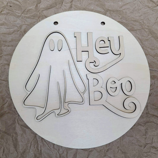 Halloween DIY Sign Kit - Hey Boo