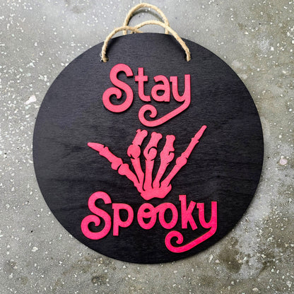 Halloween DIY Sign Kit - Stay Spooky - Skeleton