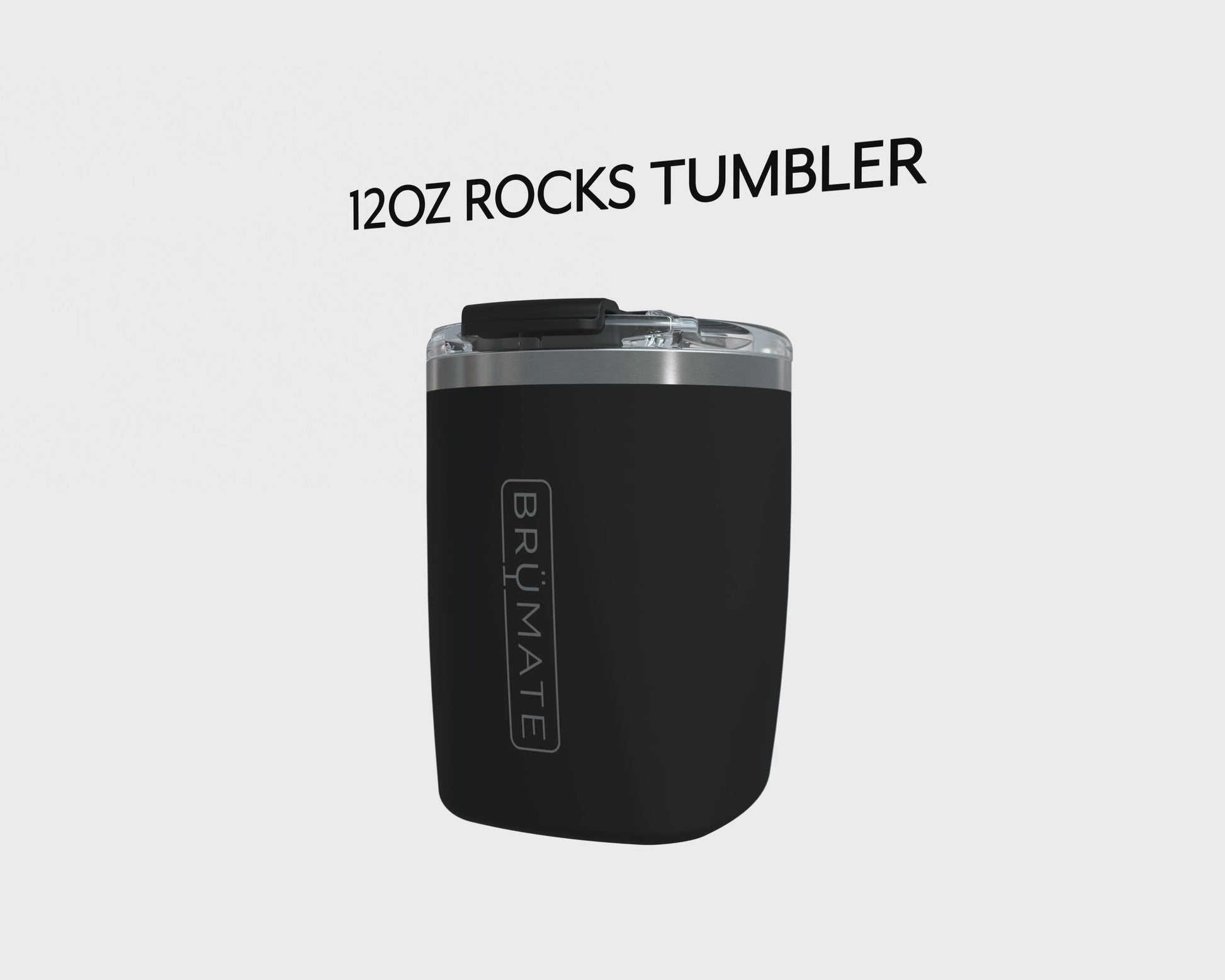 BruMate Rocks Tumbler 12 oz Glitter Merlot
