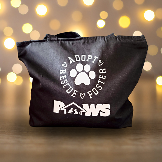 PAWS Zippered 25L Tote Bag